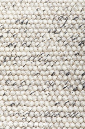 Natural wool rug - natural,