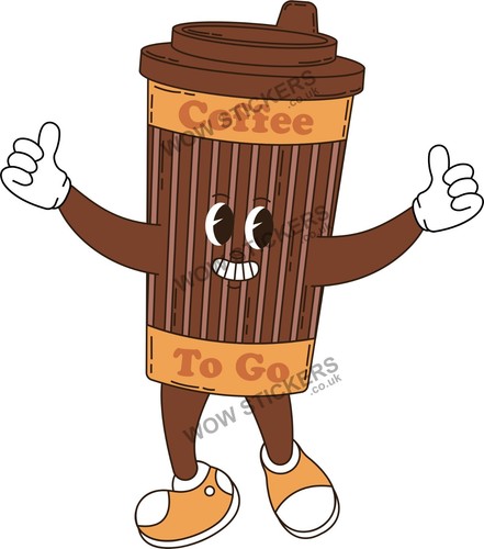 Coffee mascot sticker - coffee,