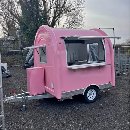 Pink food trailer single axle - food,