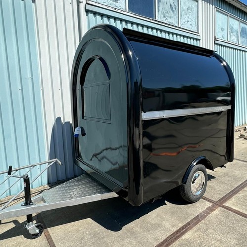 Black food trailer - black,